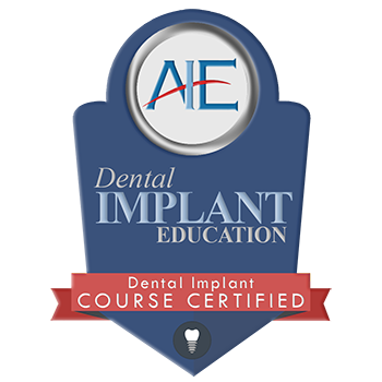 AIE Badge | Dental Implant Education | Friendly Dental Care | Lancaster OH